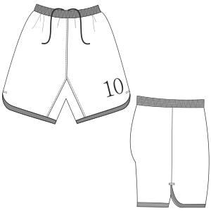 Moldes de confeccion para NENES Shorts Short Futbol 2963